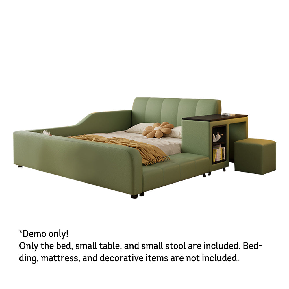 LIVARA SM901 With Lengrh Bed Bookshelf - Eco-friendly Leather 120/135/150/180cm Green