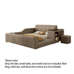 LIVARA SM901 Lengrh 120/135/150/180cm Eco-friendly With Leather Bookshelf Bed - Grey