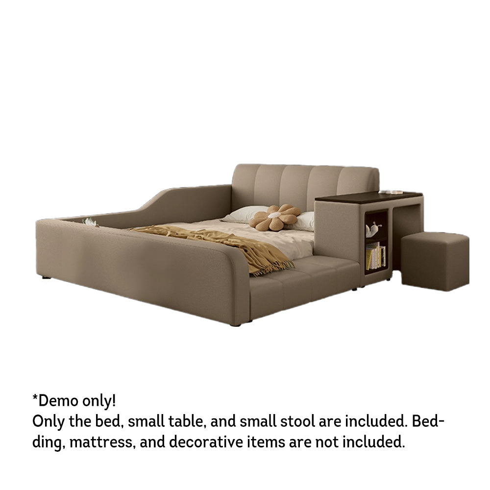 LIVARA SM901 Lengrh 120/135/150/180cm Eco-friendly With Leather Bookshelf Bed - Grey