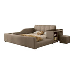 LIVARA SM901 Lengrh 120/135/150/180cm Eco-friendly With Leather Bookshelf Bed - Grey
