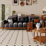 LIVARA 908 Leather Style Wax 180-280cm Oil With Vintage Sofa Throw Pillows