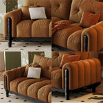 LIVARA 908 Leather Style Wax 180-280cm Oil With Vintage Sofa Throw Pillows