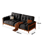 LIVARA 909 Wax With Vintage Sofa 180-280cm Style Leather Oil Cushions