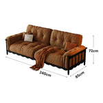 LIVARA 909 Wax With Vintage Sofa 180-280cm Style Leather Oil Cushions