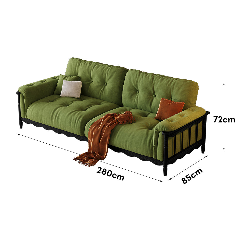 LIVARA 909 Style With Vintage Velvet 180-280cm Sofa 180-280cm Cushions