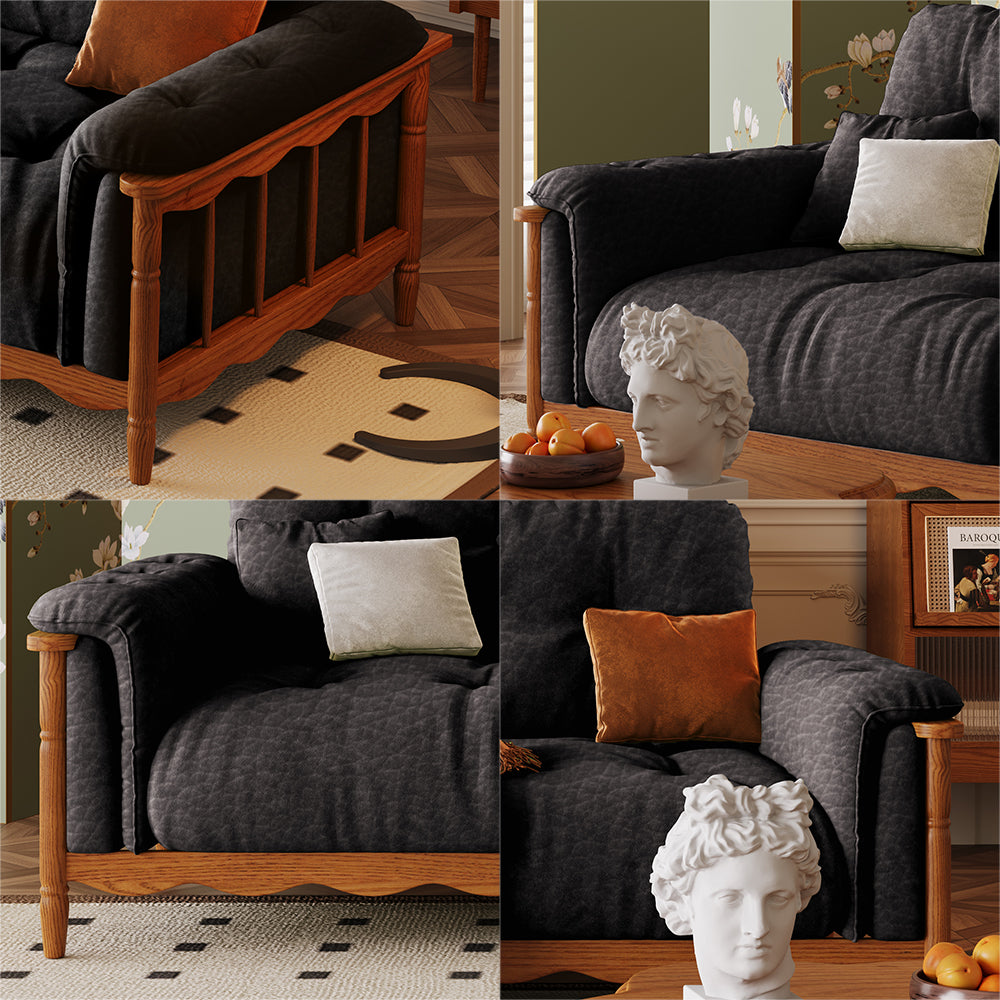 LIVARA 909 Wax With Vintage Sofa 180-280cm Style Leather Oil Cushions