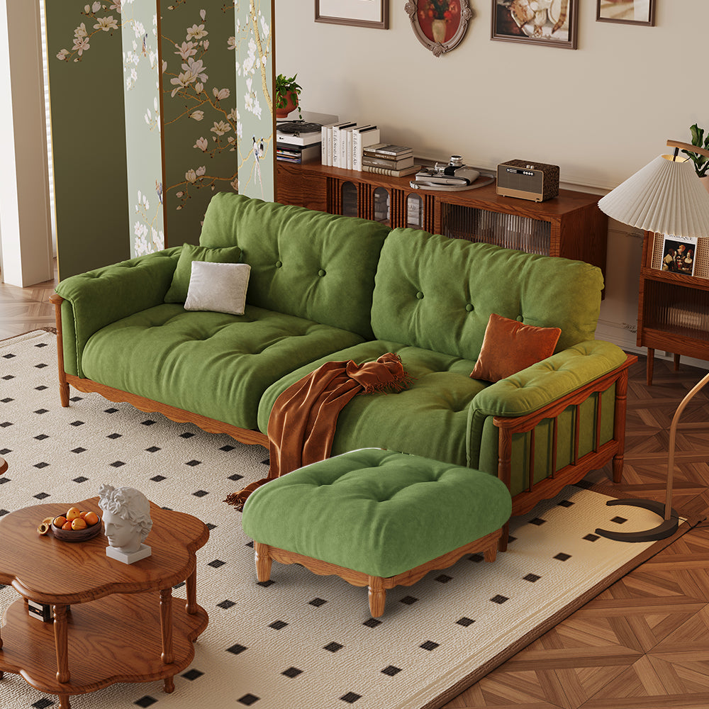 LIVARA 909 Style With Vintage Velvet 180-280cm Sofa 180-280cm Cushions