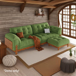 LIVARA 910 Sofa Solid Fabric Length 180/210/240/280cm Velvet Wood Frame