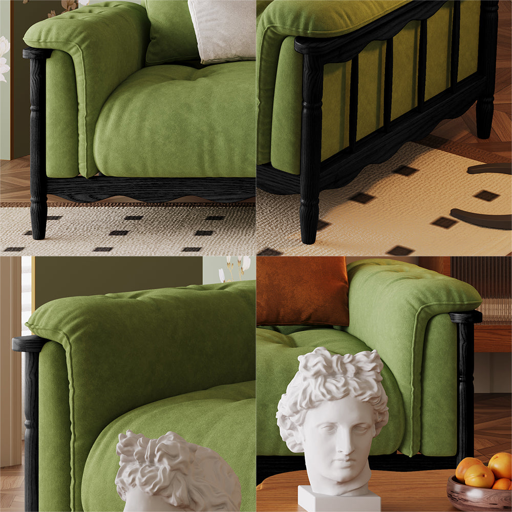 LIVARA 909 Style With Vintage Velvet 180-280cm Sofa 180-280cm Cushions