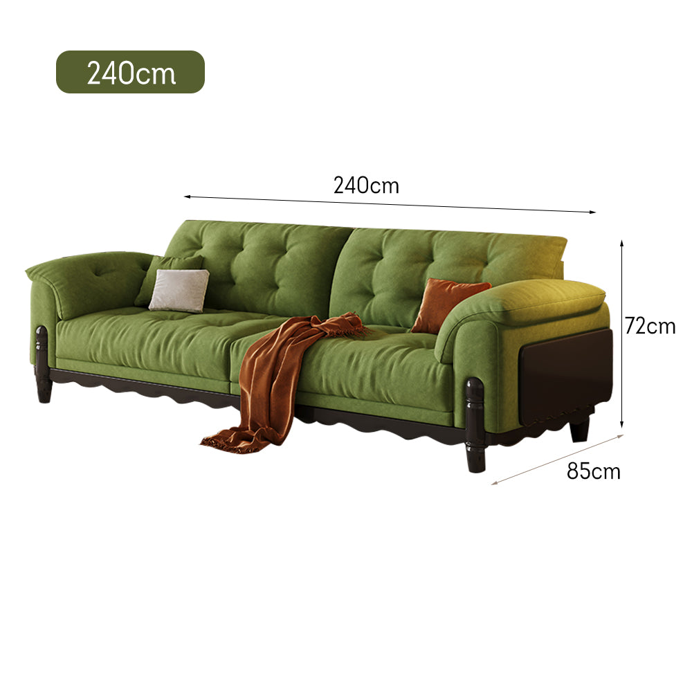 LIVARA 910 Sofa Solid Fabric Length 180/210/240/280cm Velvet Wood Frame