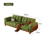 LIVARA 910 Sofa Solid Fabric Length 180/210/240/280cm Velvet Wood Frame