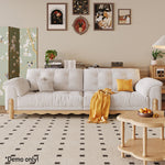 LIVARA 910 Sofa Solid Fabric Length 180/210/240/280cm Velvet Wood Frame