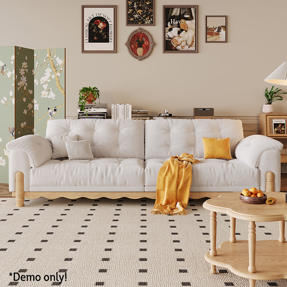 LIVARA 910 Sofa Solid Fabric Length 180/210/240/280cm Velvet Wood Frame