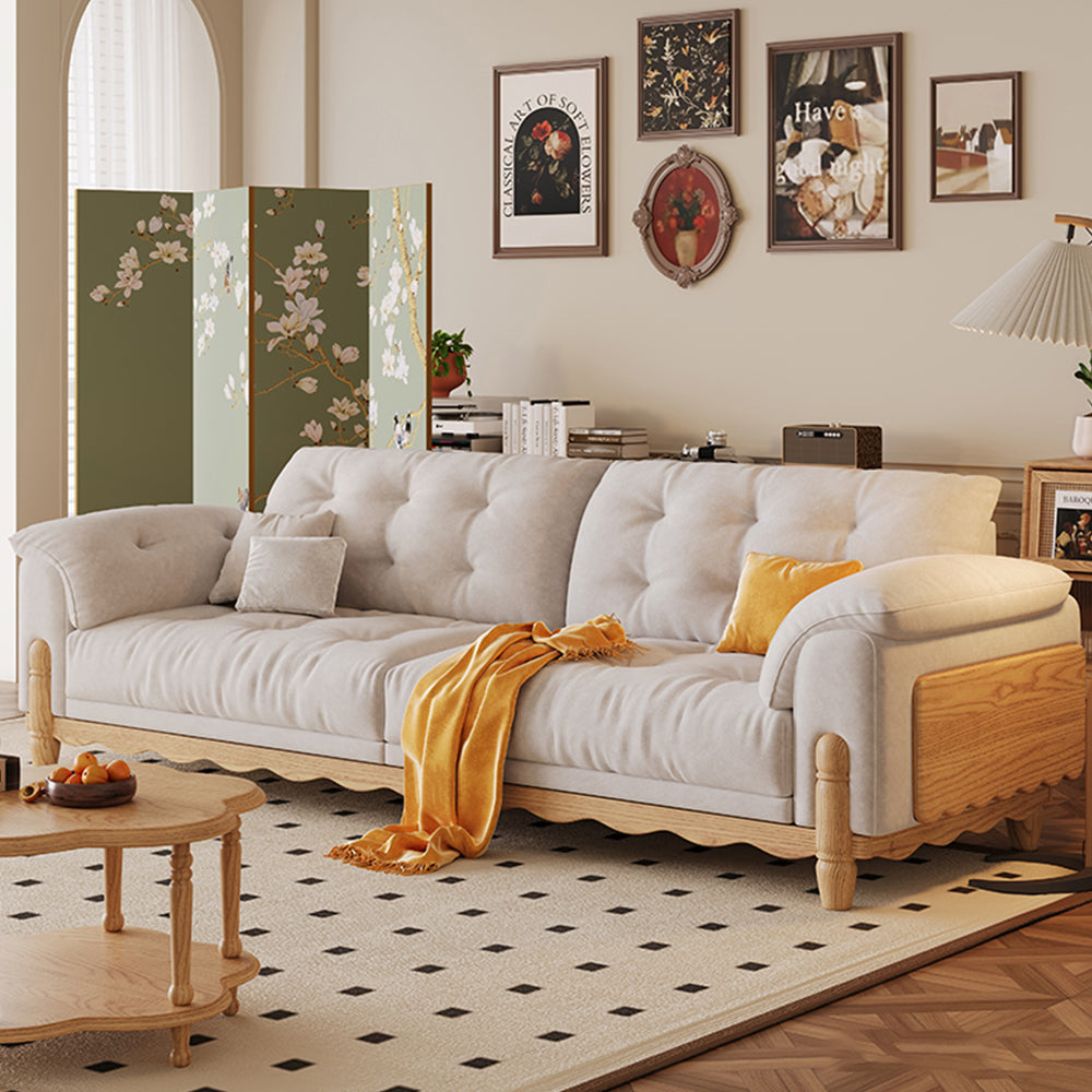 LIVARA 910 Sofa Solid Fabric Length 180/210/240/280cm Velvet Wood Frame