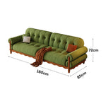 LIVARA 918 Style Vintage Sofa 180-280cm With Velvet Throw Pillows