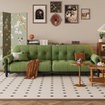 LIVARA 918 Style Vintage Sofa 180-280cm With Velvet Throw Pillows