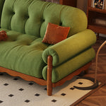 LIVARA 918 Style Vintage Sofa 180-280cm With Velvet Throw Pillows