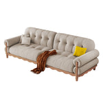 LIVARA 918 Style Vintage Sofa 180-280cm With Velvet Throw Pillows