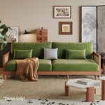 LIVARA 180cm/210cm/240cm/280cm Bed Fabric Wood Velvet Sofa Length Solid Baby Frame
