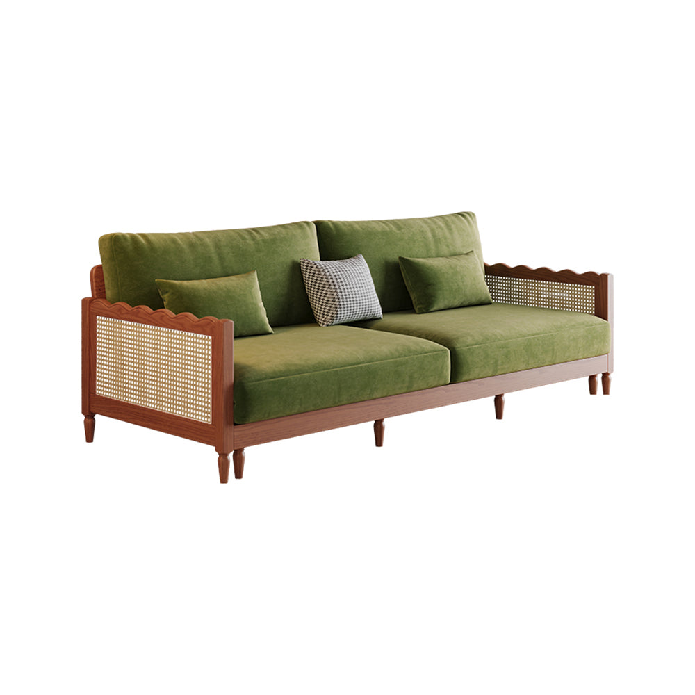 LIVARA 180cm/210cm/240cm/280cm Bed Fabric Wood Velvet Sofa Length Solid Baby Frame