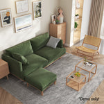 LIVARA HXSF01 Fabric Wood Solid Sofa/Footstool Corduroy Frame