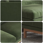 LIVARA HXSF01 Fabric Wood Solid Sofa/Footstool Corduroy Frame