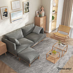 LIVARA HXSF01 Fabric Wood Solid Sofa/Footstool Corduroy Frame