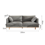 LIVARA HXSF01 Fabric Wood Solid Sofa/Footstool Corduroy Frame