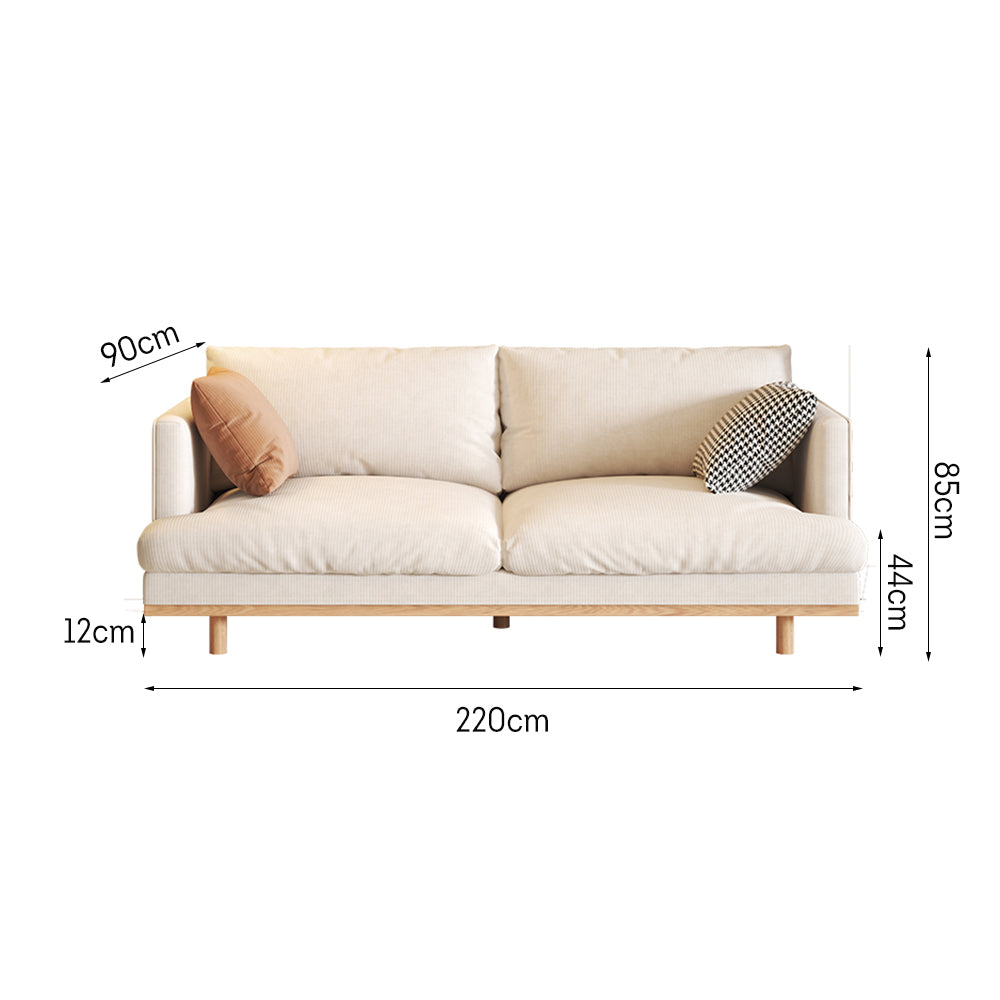 LIVARA HXSF01 Fabric Wood Solid Sofa/Footstool Corduroy Frame