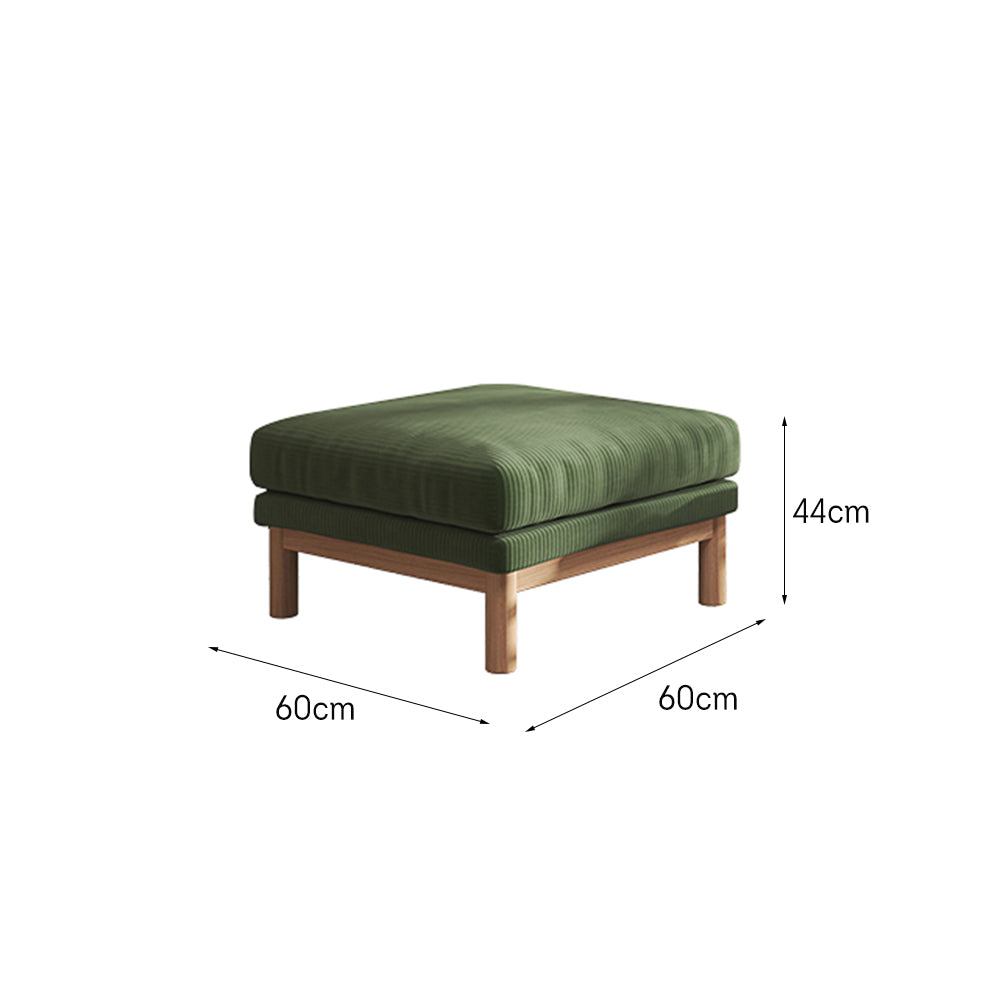 LIVARA HXSF01 Fabric Wood Solid Sofa/Footstool Corduroy Frame