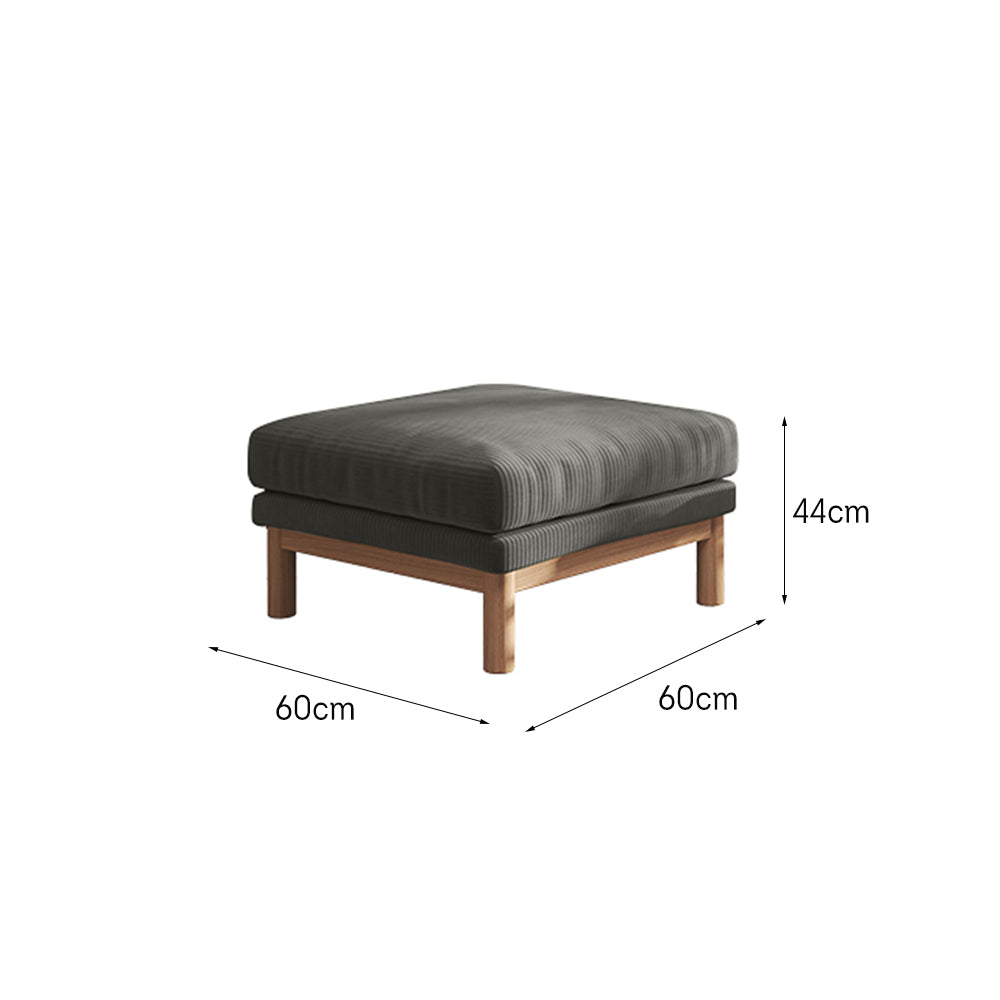 LIVARA HXSF01 Fabric Wood Solid Sofa/Footstool Corduroy Frame