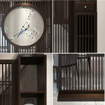 LIVARA Oriental Wood Slatted Room Design, Walnut or Style Entryway Ideal Hollow for Foyer Divider, Spaces