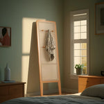 LIVARA Single Room Panel Bamboo Rattan Woven Freestanding with Divider Hooks