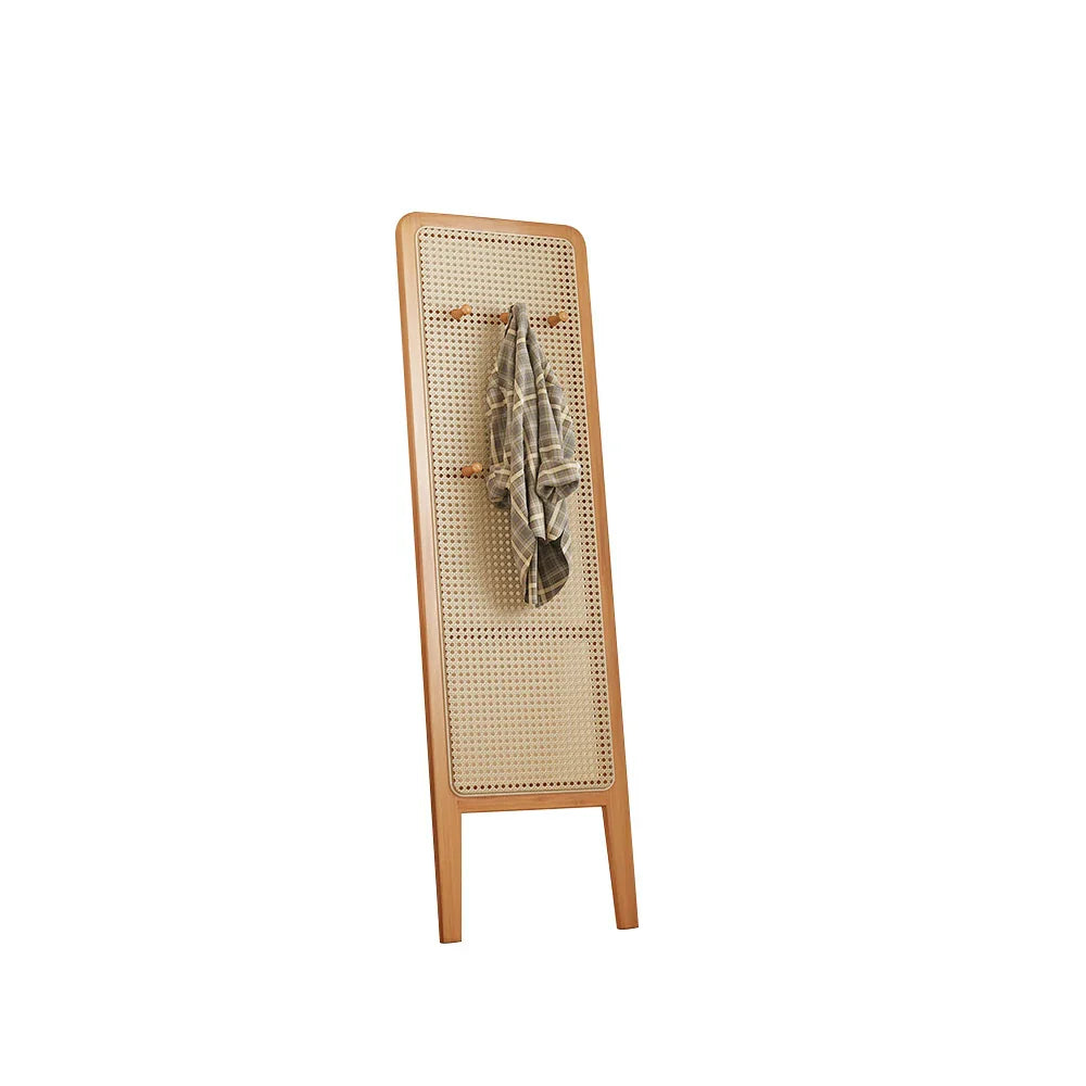 LIVARA Single Room Panel Bamboo Rattan Woven Freestanding with Divider Hooks