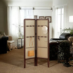 LIVARA Foldable with Bamboo Divider Rattan Room 2-Panel Woven Hooks High Model