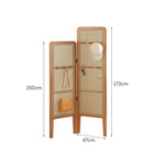LIVARA Foldable High with Low Rattan Room Hooks and Woven Divider Bamboo 2-Panel Model