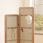 LIVARA Foldable High with Low Rattan Room Hooks and Woven Divider Bamboo 2-Panel Model