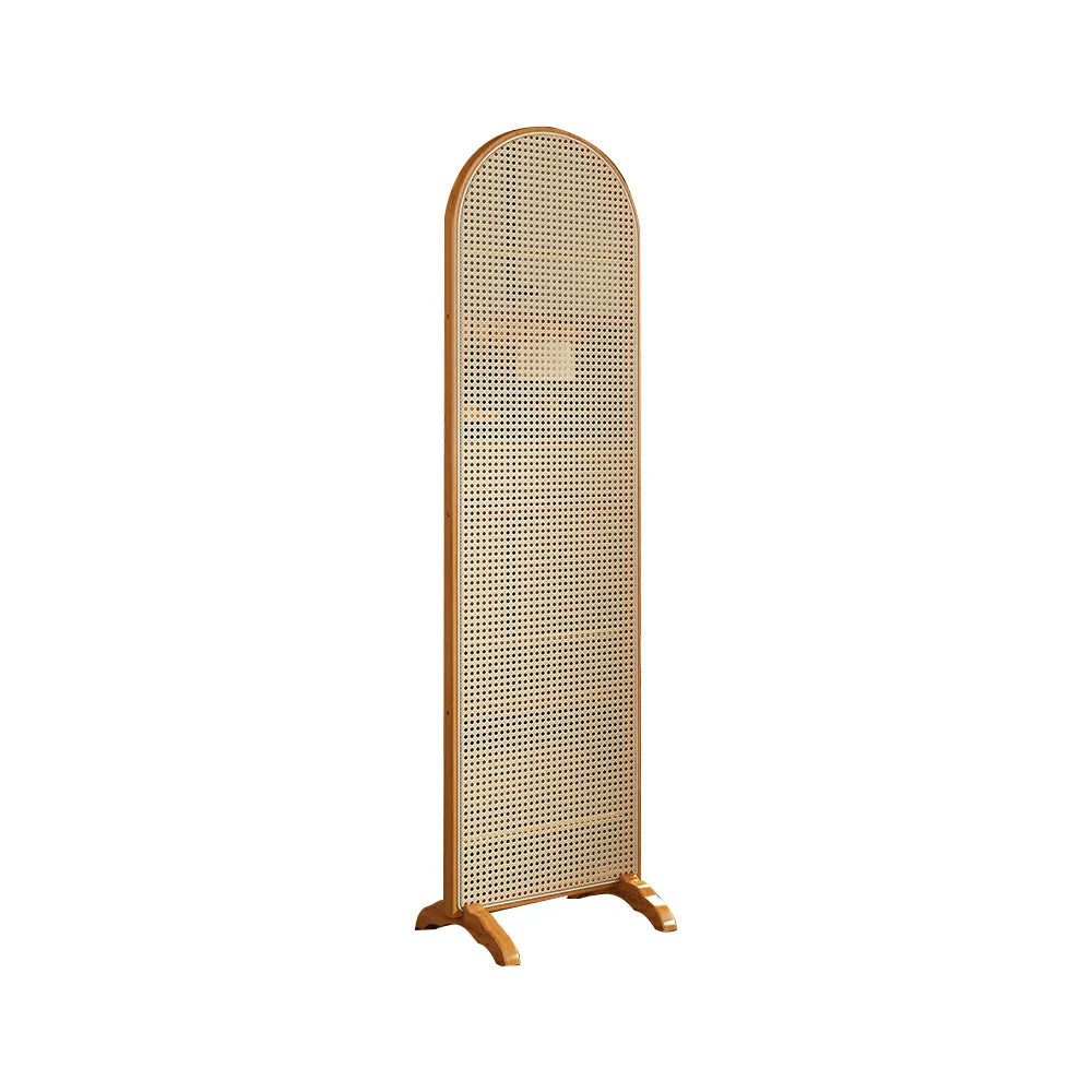 LIVARA Single Divider with Footed Bamboo Rattan Woven Room Panel Freestanding Base