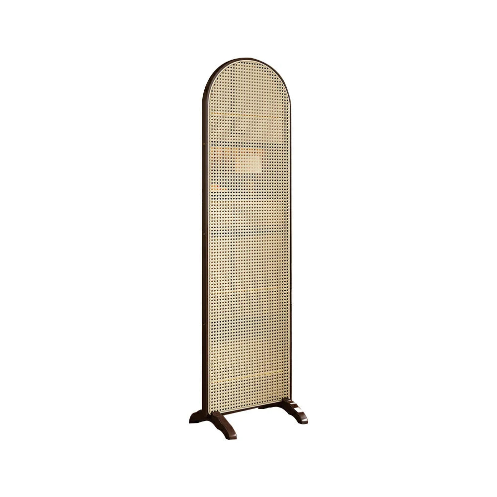 LIVARA Single Divider with Footed Bamboo Rattan Woven Room Panel Freestanding Base