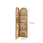 LIVARA Foldable Arched Rack Bamboo with Magazine Room 2-Panel Woven Divider Rattan Design