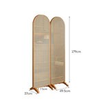LIVARA 2-Panel Woven Footed with Bamboo Rattan Room Divider Base