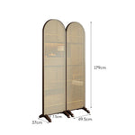 LIVARA 2-Panel Woven Footed with Bamboo Rattan Room Divider Base