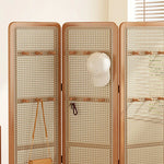 LIVARA Foldable Room with Hooks Rattan High Woven 3-Panel Divider Bamboo Model