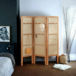 LIVARA Foldable Room with Hooks Rattan High Woven 3-Panel Divider Bamboo Model