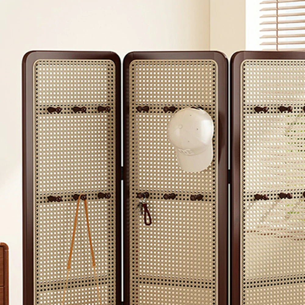LIVARA Foldable Room with Hooks Rattan High Woven 3-Panel Divider Bamboo Model