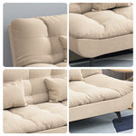 LIVARA 120/150/180/190cm - Sofa Bed Cotton-linen Length Fabric Beige