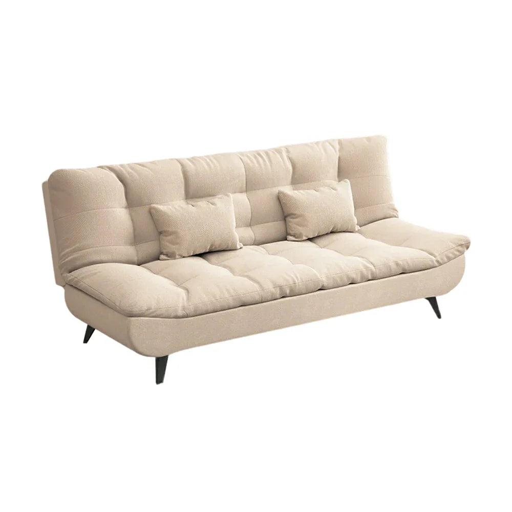LIVARA 120/150/180/190cm - Sofa Bed Cotton-linen Length Fabric Beige