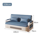 LIVARA 85/108/128/158cm Sofa Length Storage Carbon Frame Bed Built-in Steel - with Blue