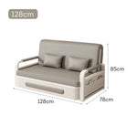 LIVARA 85/108/128/158cm Built-in Carbon Sofa Length Bed Frame Storage - Steel with Grey
