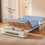 LIVARA 85/108/128/158cm Sofa Length Storage Carbon Frame Bed Built-in Steel - with Blue